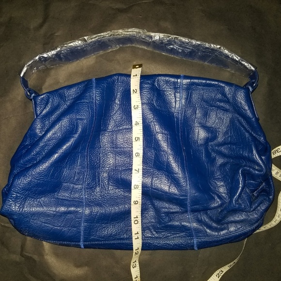 CHI by Falchi | Carlos Falchi Blue Handbag Tote - Picture 7 of 8